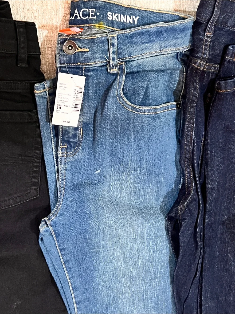 The Children's Place Jeans Trio - Light Blue, Dark Blue, Indigo Blue